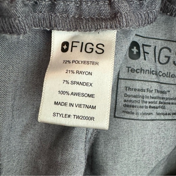 Figs technical collection grey yola skinny scrubs small - Picture 6 of 6